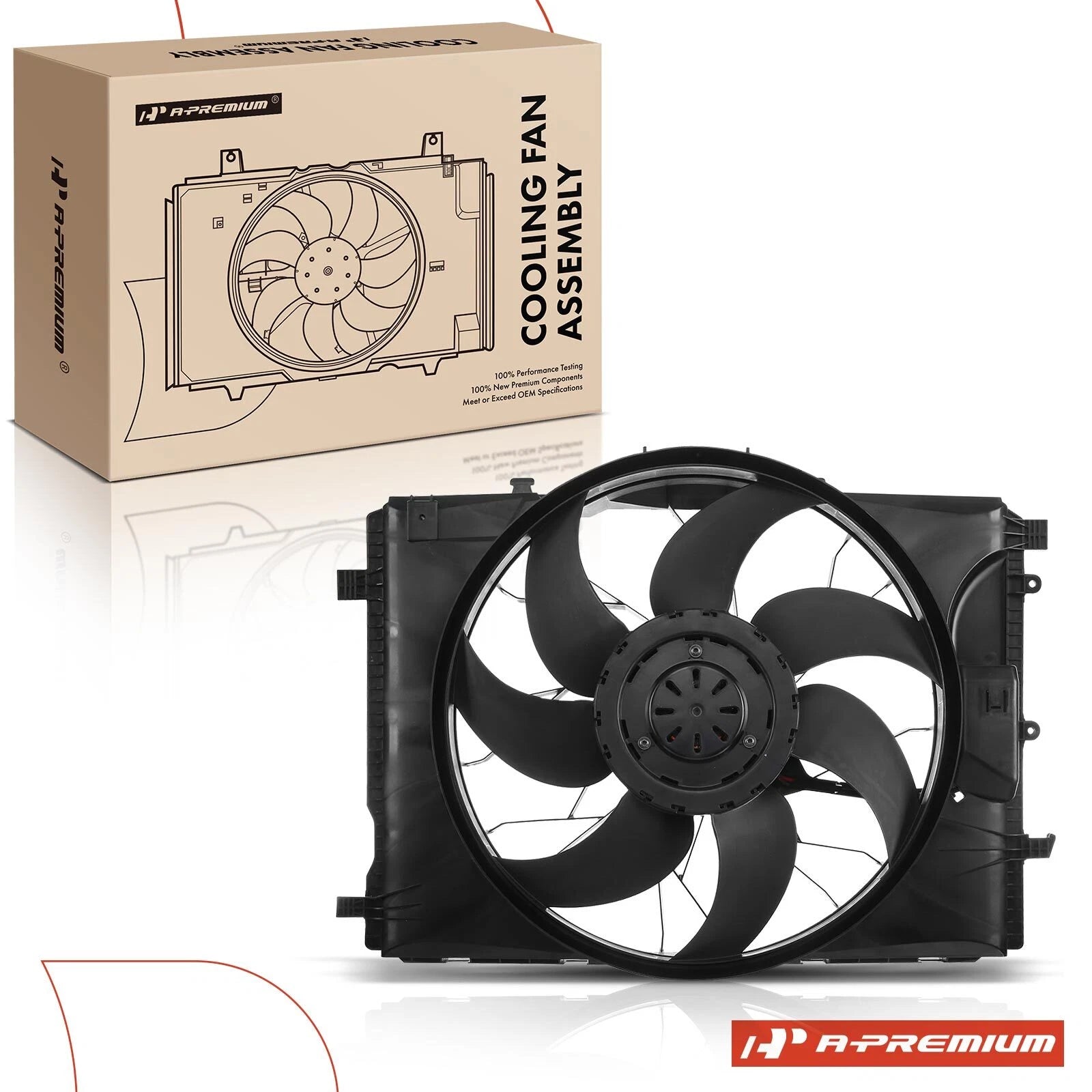 Cooling Fan Assembly with Shroud for Mercedes-Benz C350 E350 E400 SL400 (2010–2017)