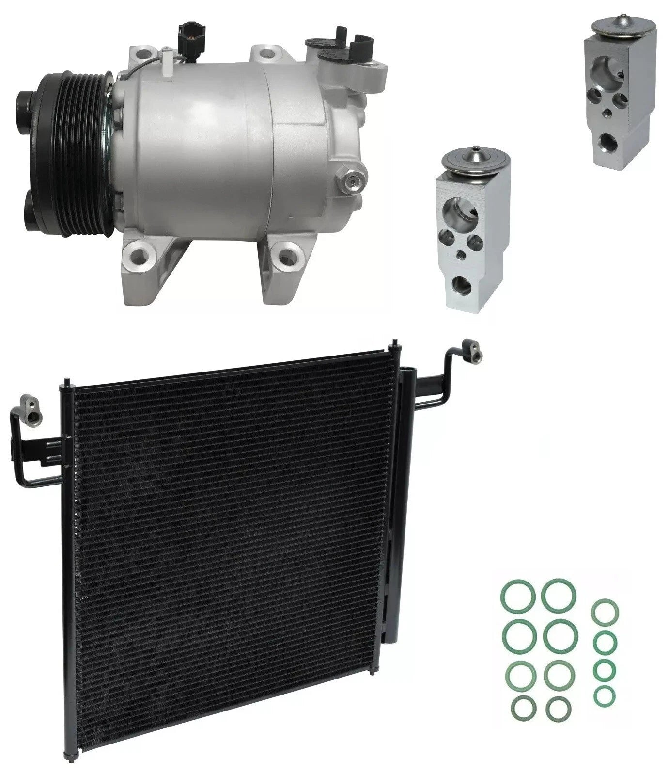 AC Compressor Kit With Condenser for Infiniti QX56 5.6L (2008–2009)