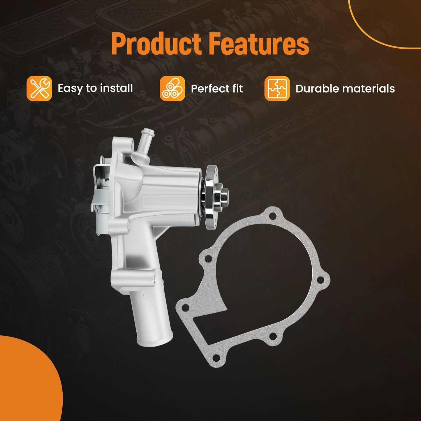68mm Water Pump Kit for Kubota V1505 V1305 D1105 D905 D1005 (1988–2015)