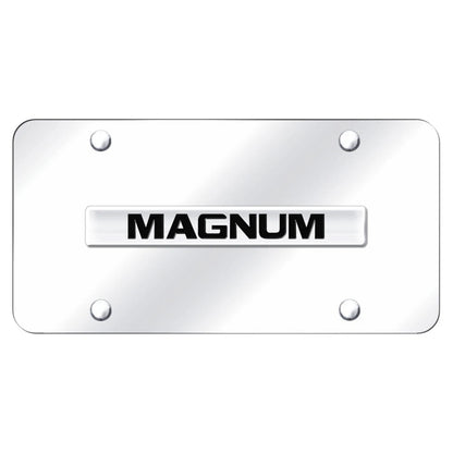 Chrome Name on Chrome License Plate - Officially Licensed for Dodge Magnum