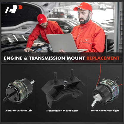 3X Engine Motor & Transmission Mount for Chevy Camaro (2010–2015)