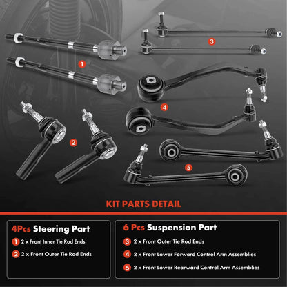 10x Front Control Arm and Ball Joint Assembly for Chevrolet Camaro (2010–2015)