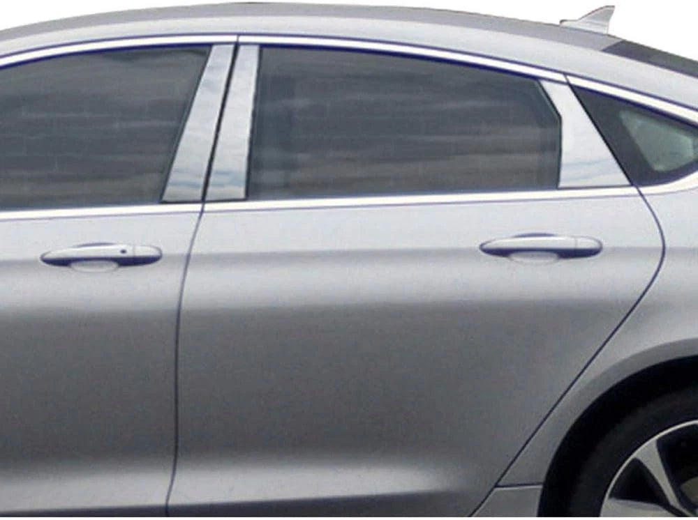 6pc Luxury FX Stainless Steel Pillar Post Trim for Chrysler 200 (2015–2017)