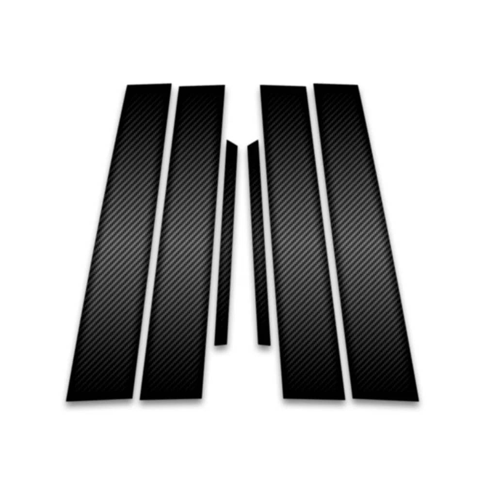 6pc Carbon Fiber Pillar Post Covers for 2014-2018 Toyota Corolla