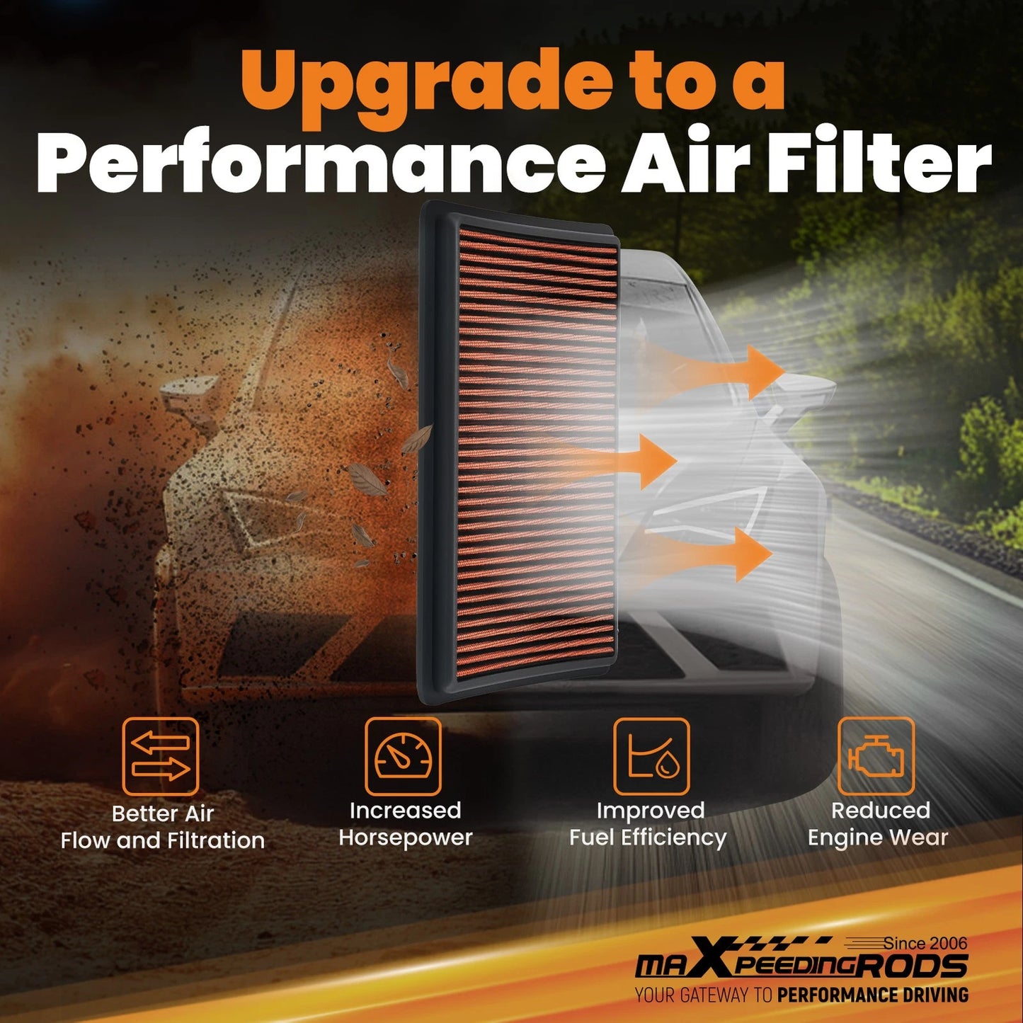 Engine Air Filter for Ford Edge 3.7L (2011–2014)