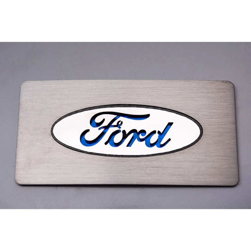 Glove Box Trim w/White Carbon Fiber Ford Oval Inlay for 09-14 Ford F-150 Raptor