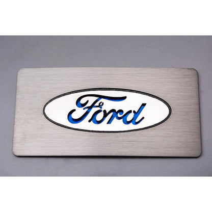 Glove Box Trim w/White Carbon Fiber Ford Oval Inlay for 09-14 Ford F-150 Raptor