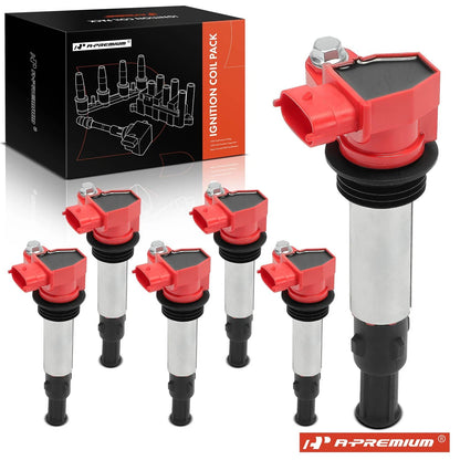 6x Red Ignition Coil for Chevrolet Traverse GMC Acadia Buick Enclave (2009–2017)