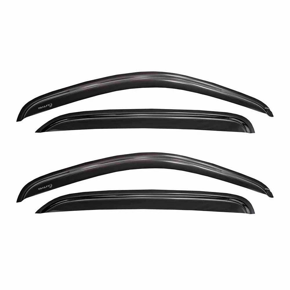 Smoke 2pc Outside Channel Side Window Deflector for 2009-2019 Ram Standard Cab