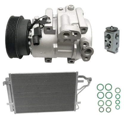 A/C Compressor W Condenser Kit for Kia Forte 2.0L (2011–2018)