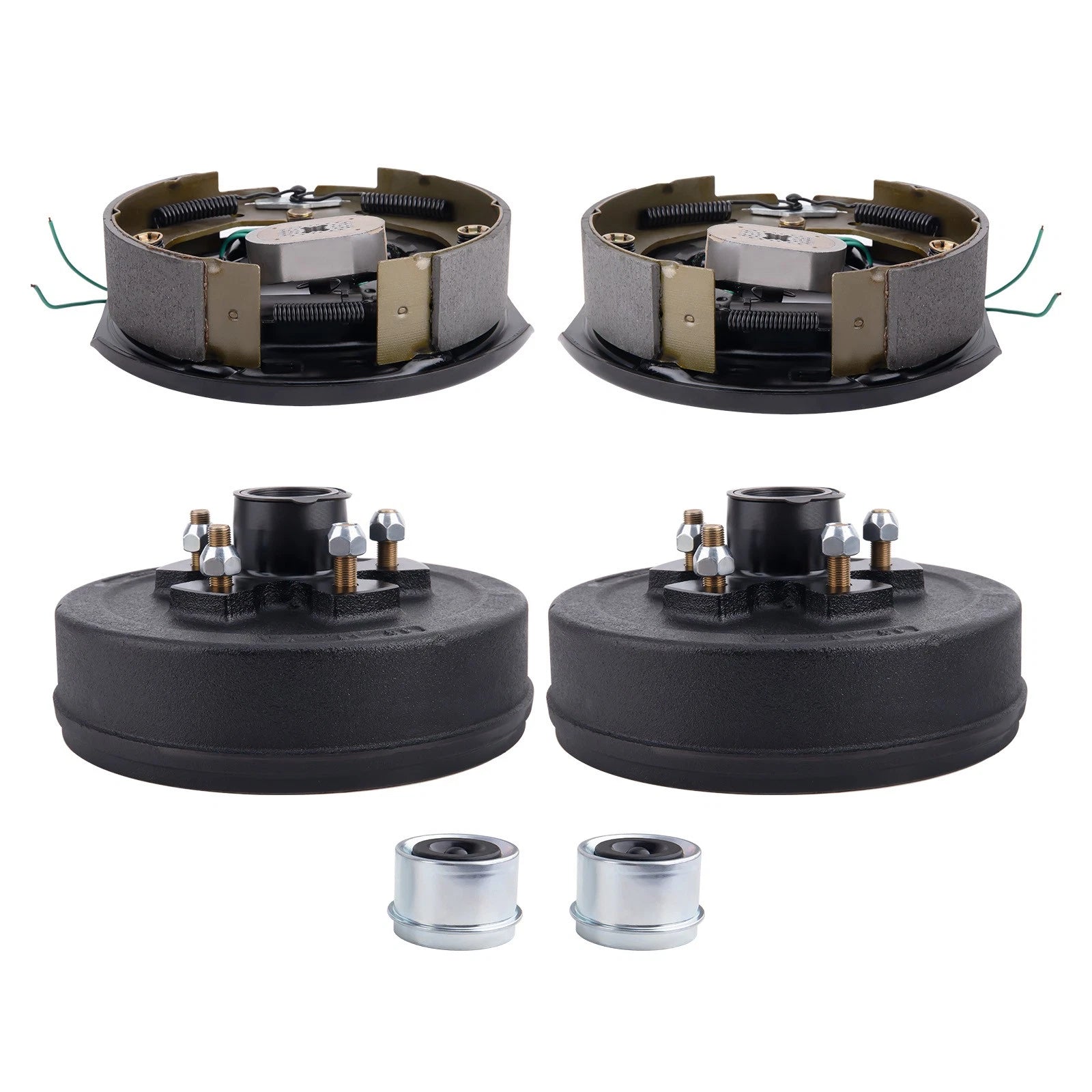 2 Pcs Trailer 5 on 4.5 Hub Drum Brake Kit for 3500 lbs (2012–2015)