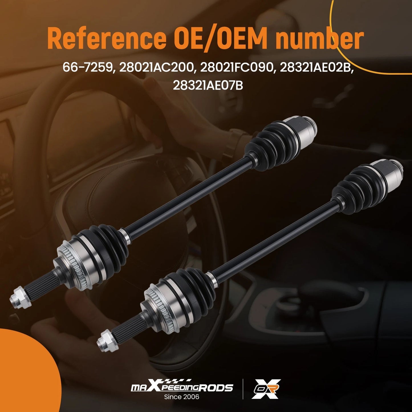 Front CV Axle Shafts for Subaru Impreza Legacy Outback Baja Forester (1993–2015)