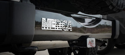 Brushed Stainless Steel Decal Emblem for MERICA Jeep Wrangler (2018–2024)