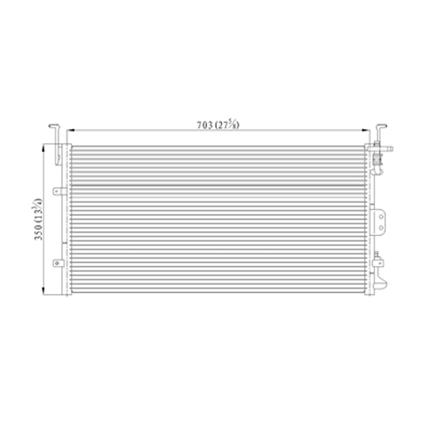 Replacement A/C Condenser Repair Part For 2003-2004 Hyundai Sonata