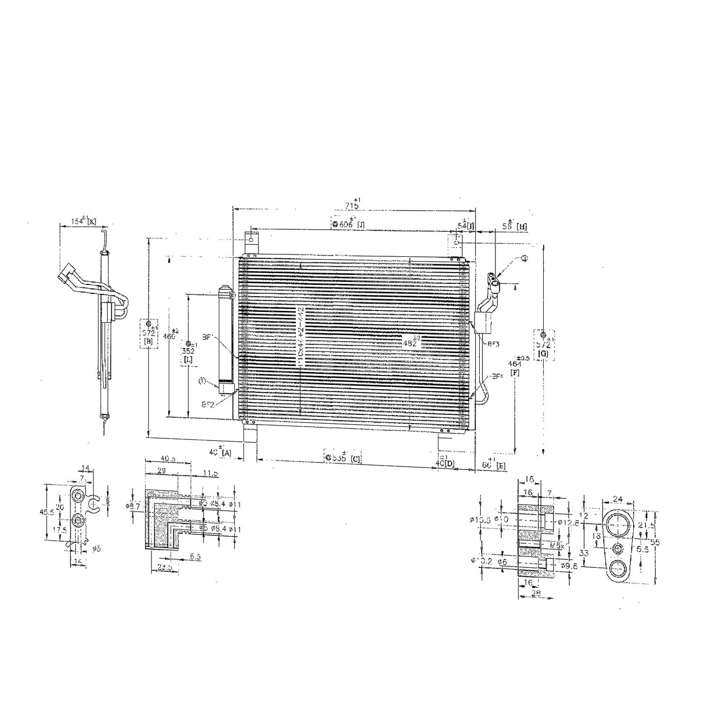 A/C Condenser Replacement Stock Repair Part for Nissan Pathfinder (2013–2019)