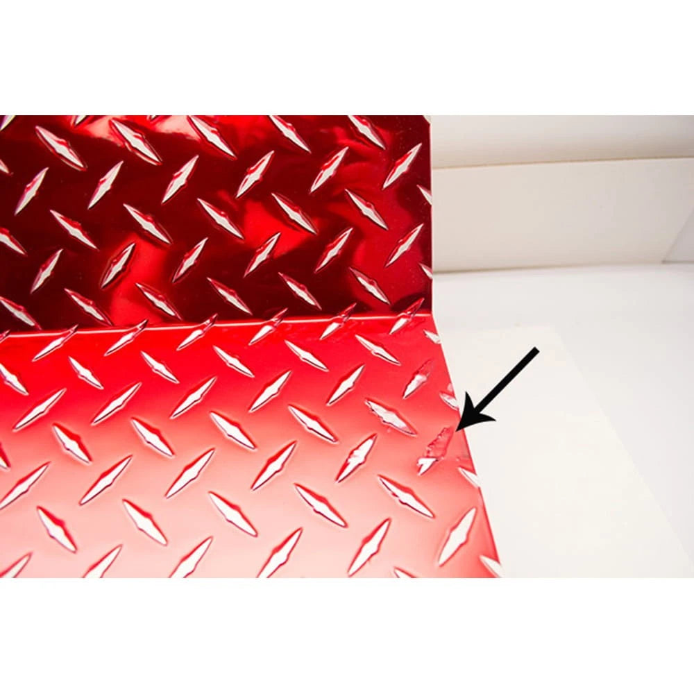 Diamond Plate Show Floor Mats Red Powder Coated for 2004 Chevrolet Corvette