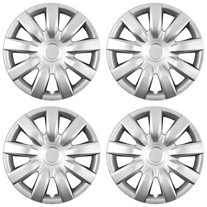 SET OF 4 15" Hub Caps Full Wheel Covers Rim Cap Lug Cover Hubs 9 Spoke Slots NEW