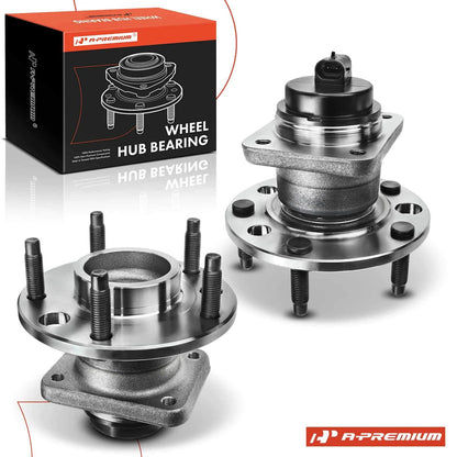 2X Wheel Hub & Bearing Assembly with ABS Sensor for Chevy