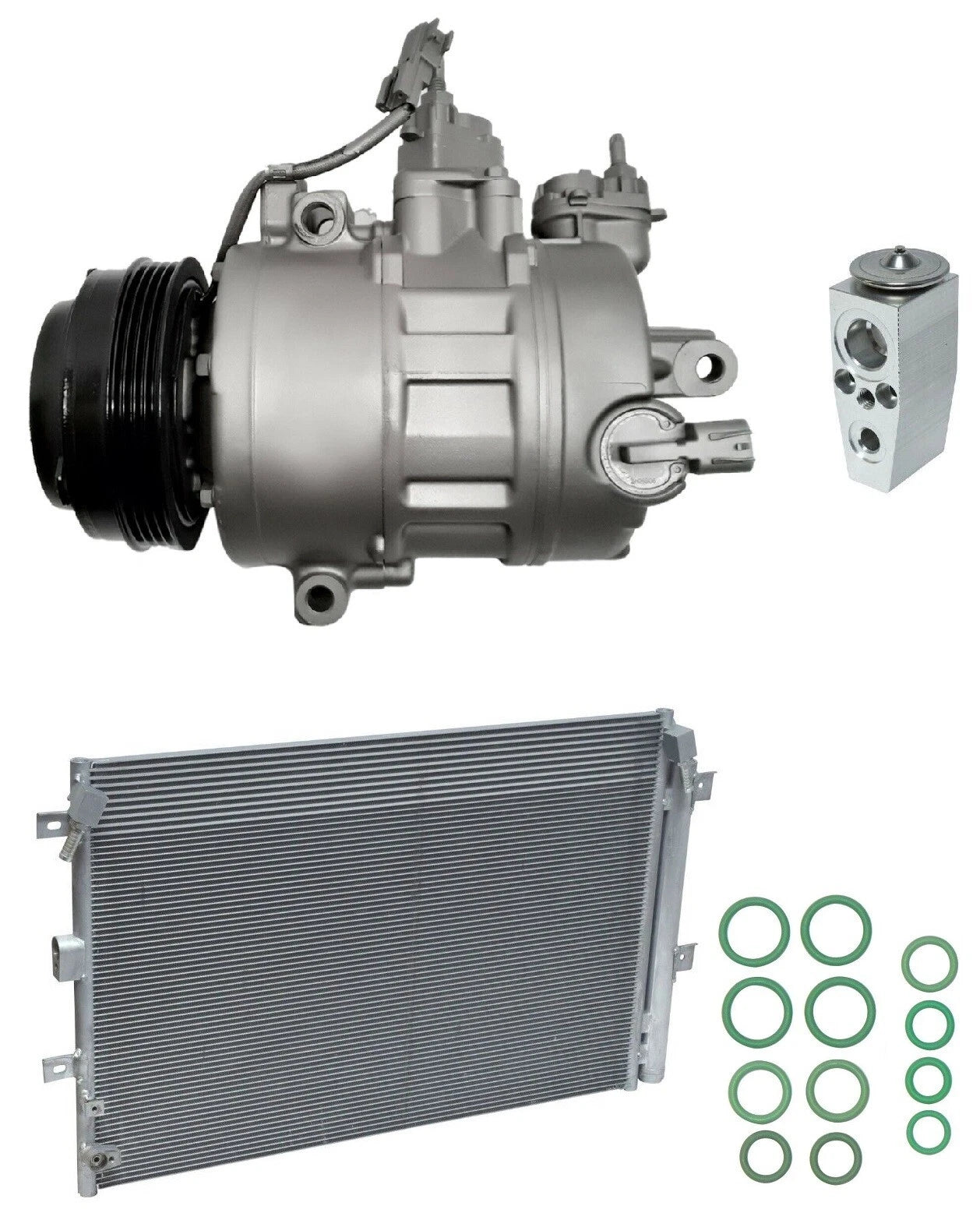 A C Compressor Kit With Condenser for Ford Edge 2.0L (2018–2018)