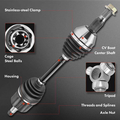 CV Axle Shaft + Wheel Hub for Buick Regal, Chevy Impala