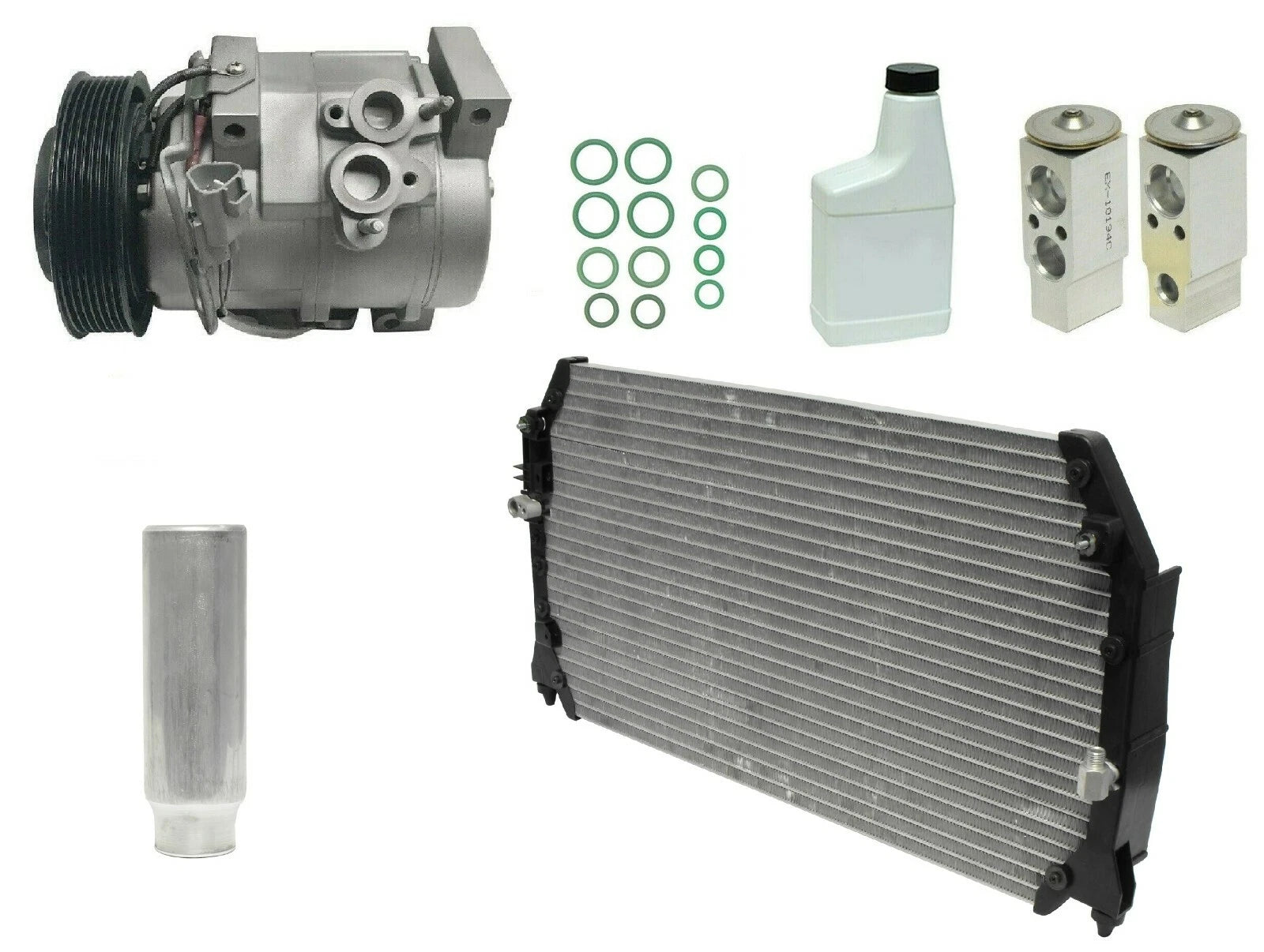 AC Compressor Kit Replacement with Condenser for Pontiac Grand Prix (2004–2008)