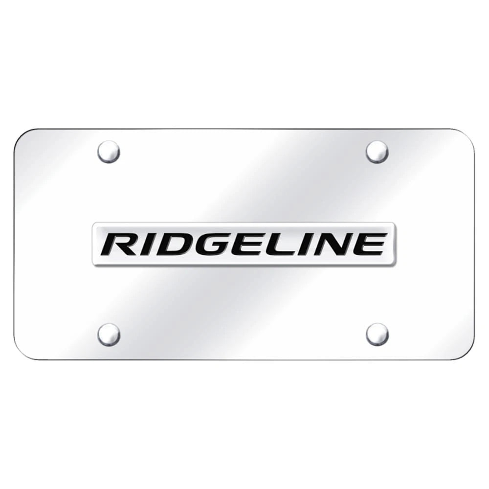 Chrome Name on Chrome License Plate - Officially Licensed for Honda Ridgeline