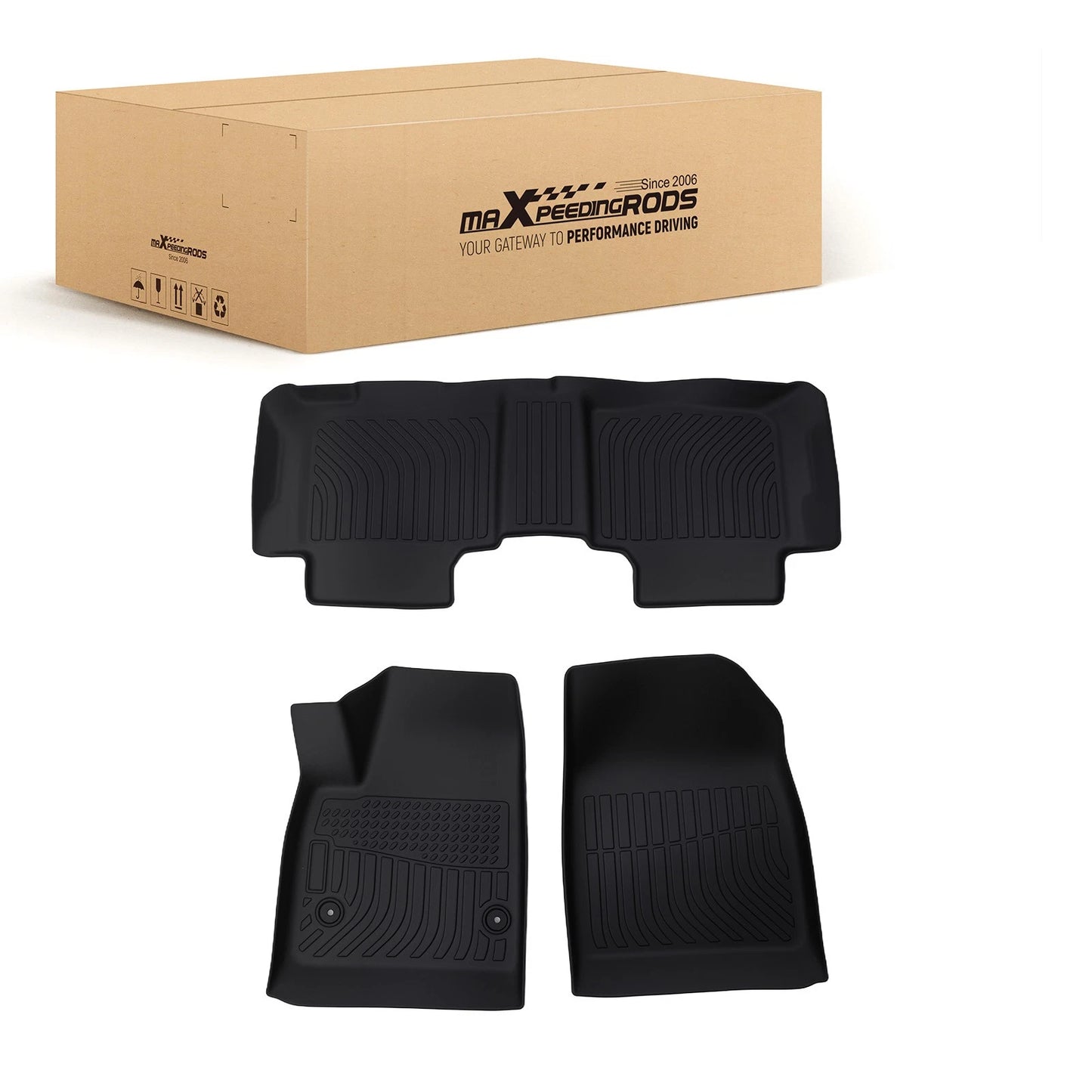 All Weather Black Floor Mats Liner for Chevrolet Blazer (2019–2025)
