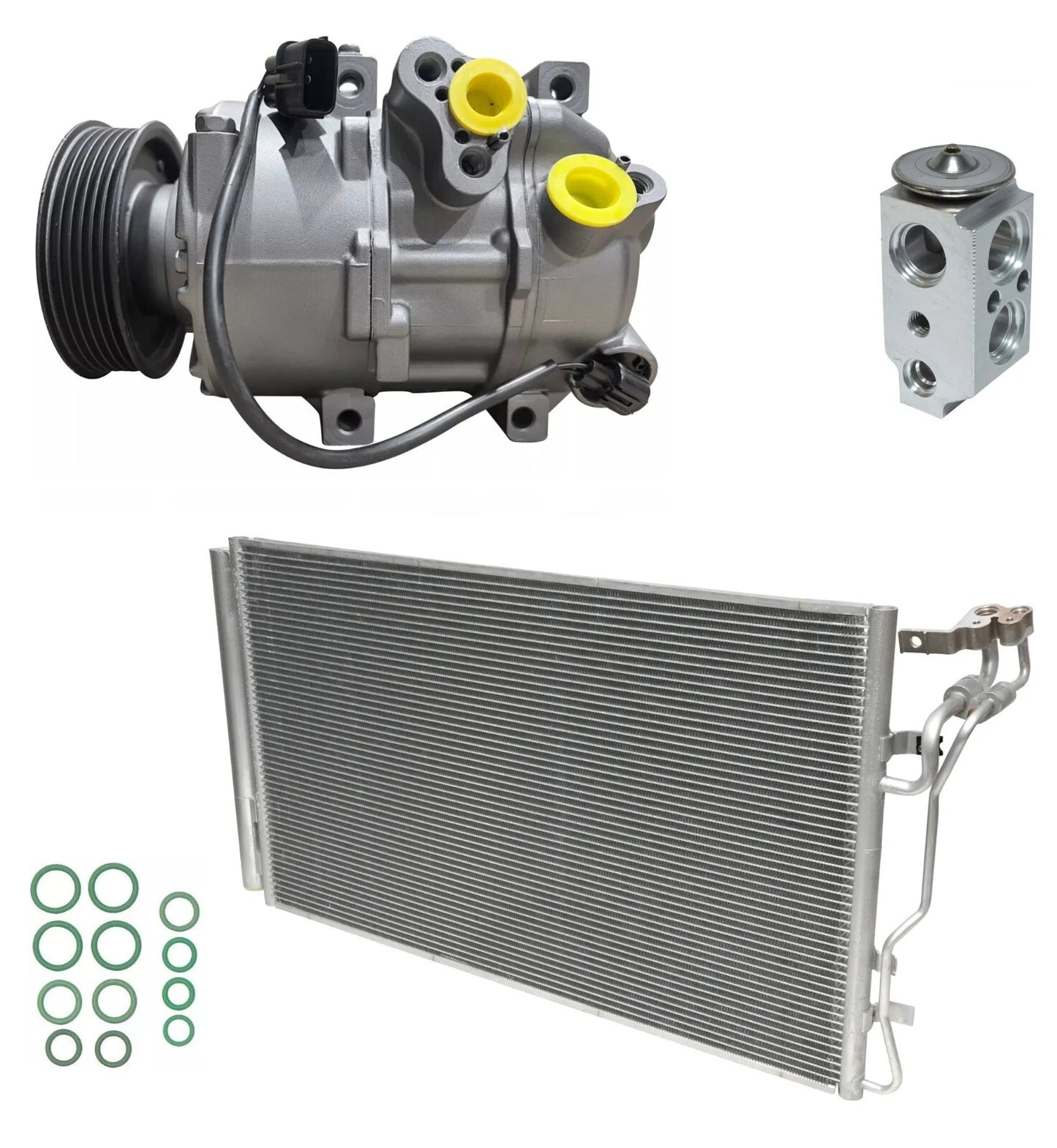 AC Compressor Kit With Condenser for Kia K900 3.8L (2016–2016)