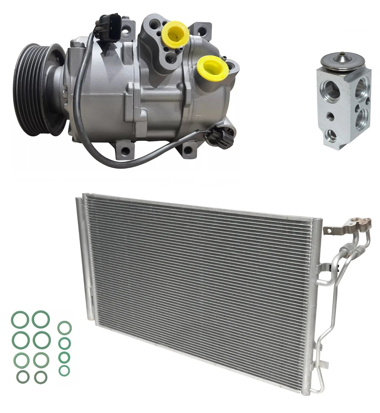 AC Compressor Kit With Condenser for Kia K900 3.8L (2016–2016)