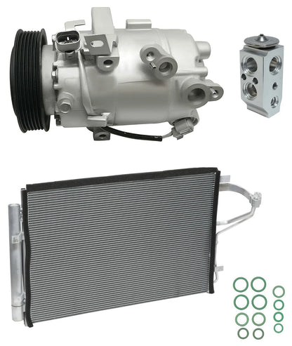 AC Compressor Kit w Condenser for Kia Forte 2.0L (2014–2018)