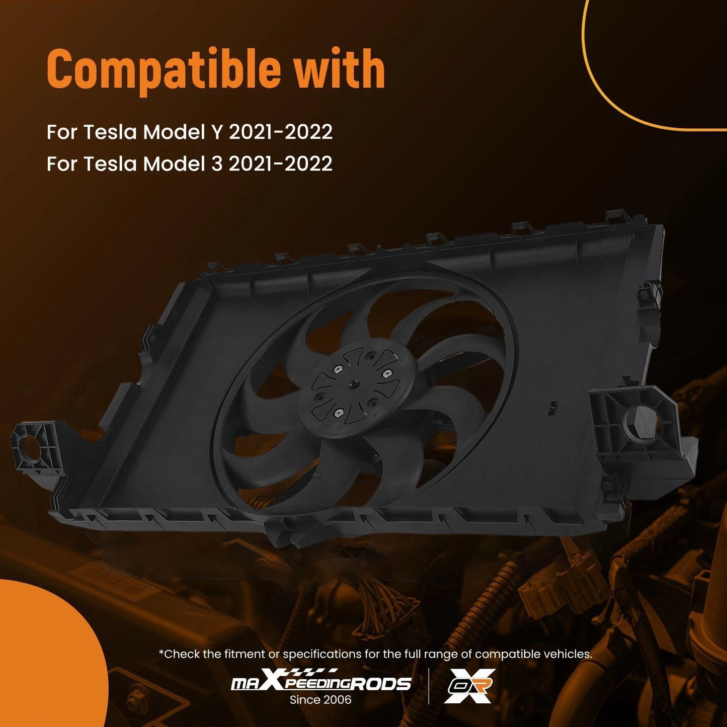 Electric Radiator Cooling Fan for Tesla Model Y Model 3 (2021–2022)