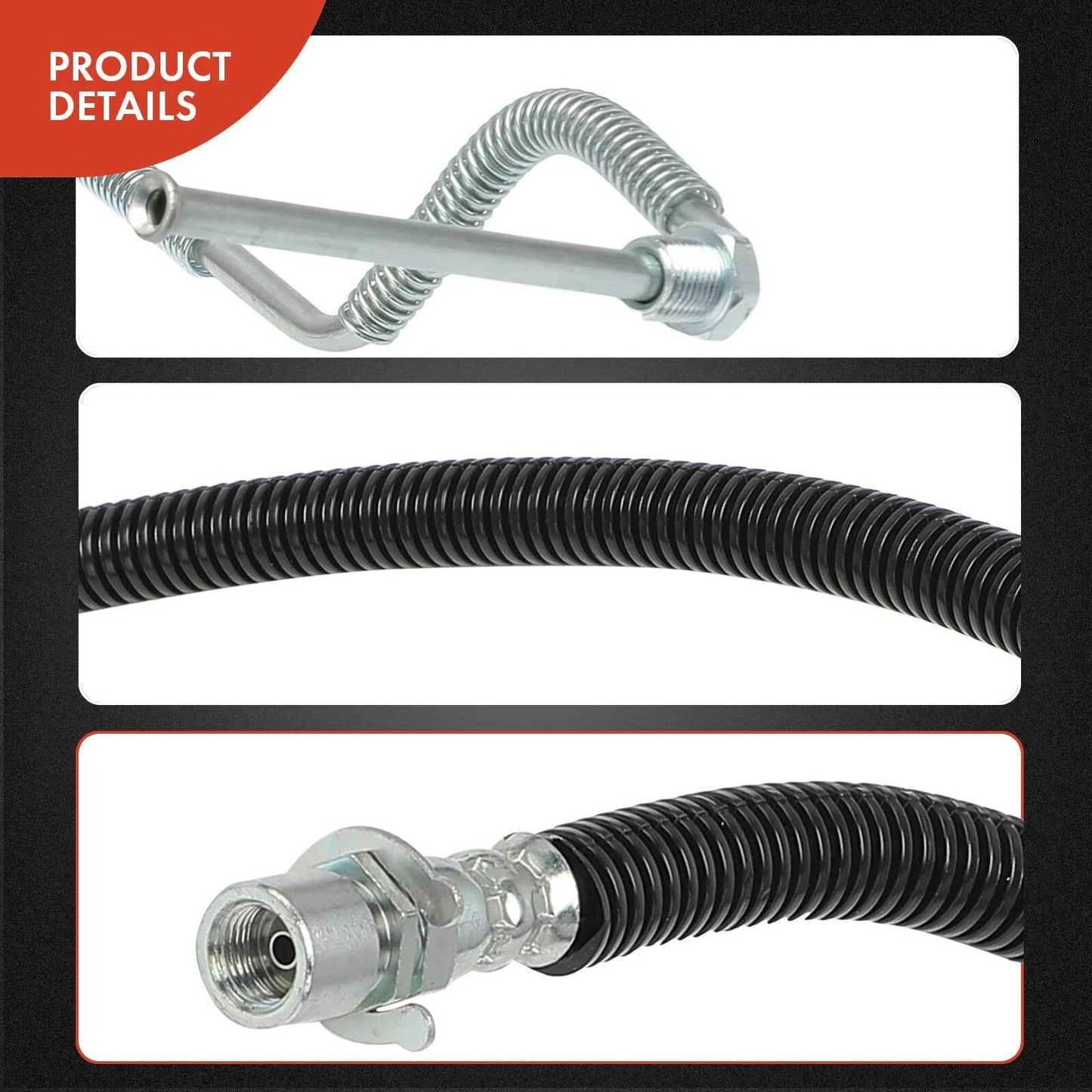 2X Rear Brake Hydraulic Hose for Chevy C6500 Kodiak (1996–2002)