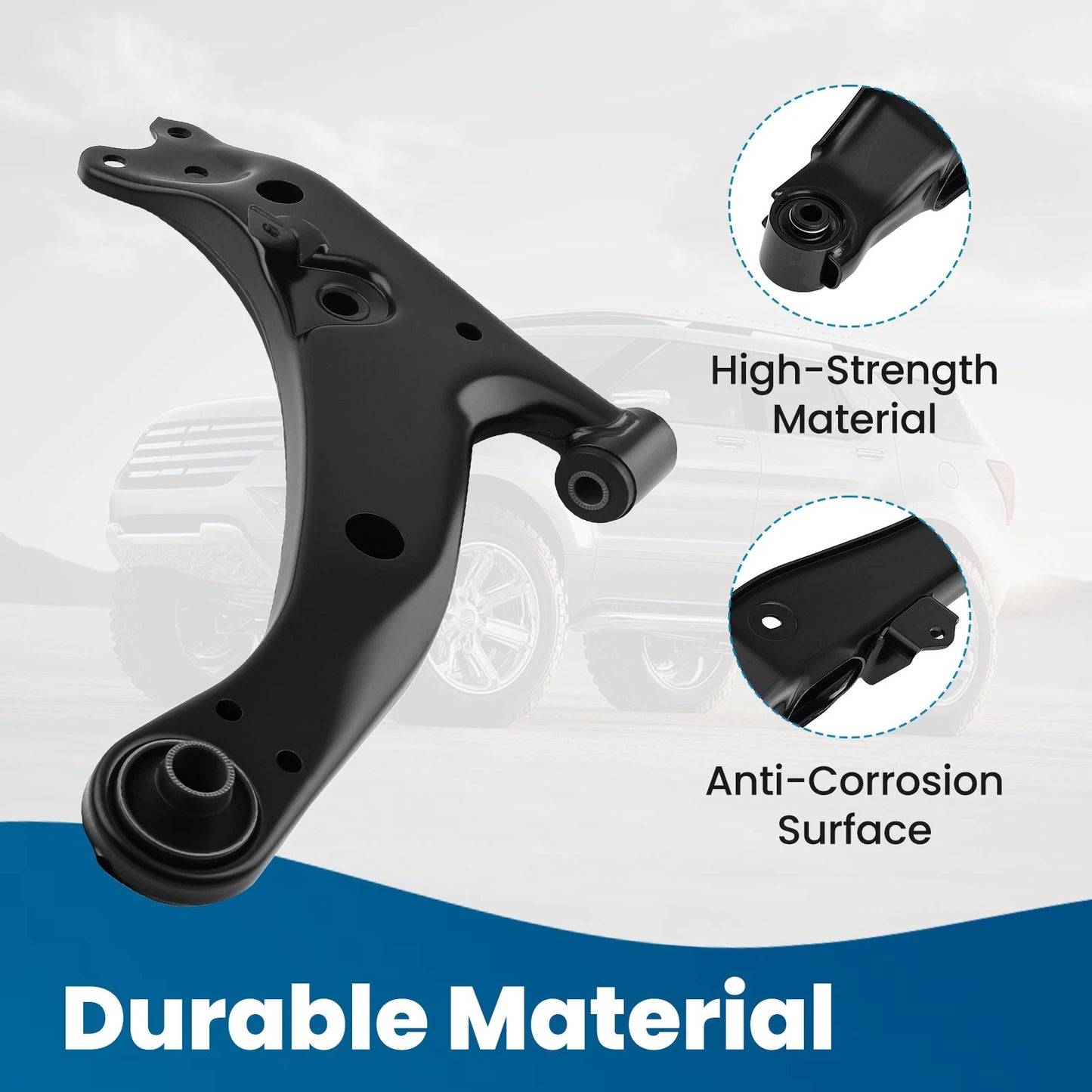 Front Lower Control Arms and Tie Rods for Chevy Prizm (1998–2002)