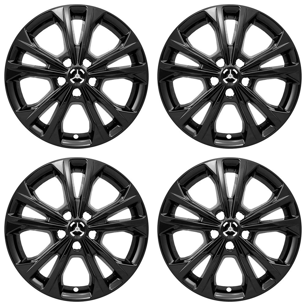 4 Black 17" Wheel Skins Hub Caps Alloy Rim Covers For 2017 18 19 Ford Escape SE