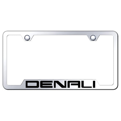 Mirrored Cut-Out License Plate Frame - Officially Licensed for GMC Denali