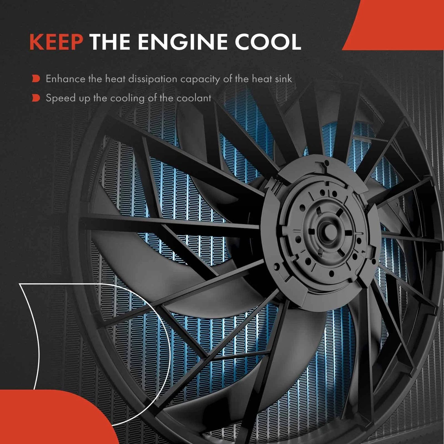 Cooling Fan Assembly with Shroud for Chevy Corvette (2005–2013)