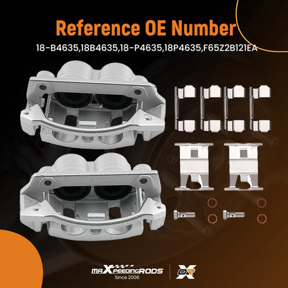 2x Front Dual Piston Brake Calipers for Ford F-150 (1996–2003)