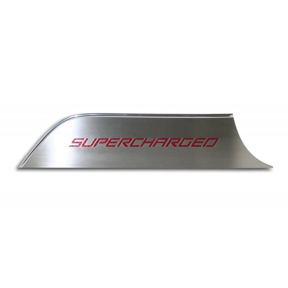 Door Panel Kick Plates Black Carbon Fiber Supercharged for 2010–2015 Camaro