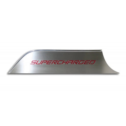 Door Panel Kick Plates Black Carbon Fiber Supercharged for 2010–2015 Camaro
