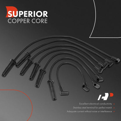 7Pcs Spark Plug Wire Set for Pontiac Firebird (1990–1992)