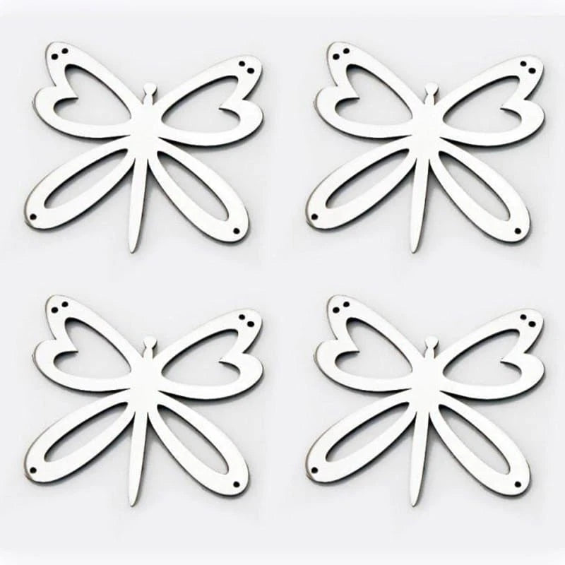 4pc Polished Stainless Steel Butterfly Emblem Kit - American Car Craft