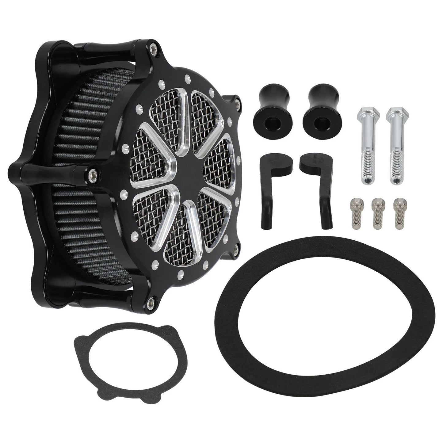 Air Filter System for Harley Dyna Softail (2000–2017) Aluminum Black