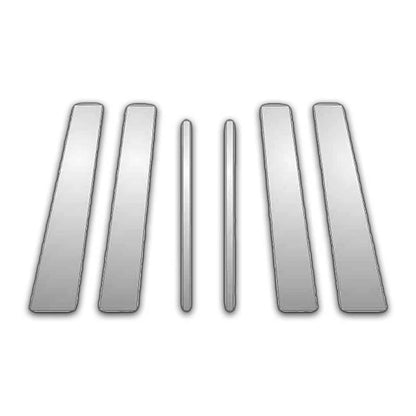 6Pc Chrome Pillar Post Covers for 88-94 Lincoln Continental - P4022