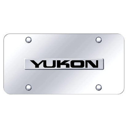 Chrome Name on Chrome License Plate - Officially Licensed for GMC Yukon