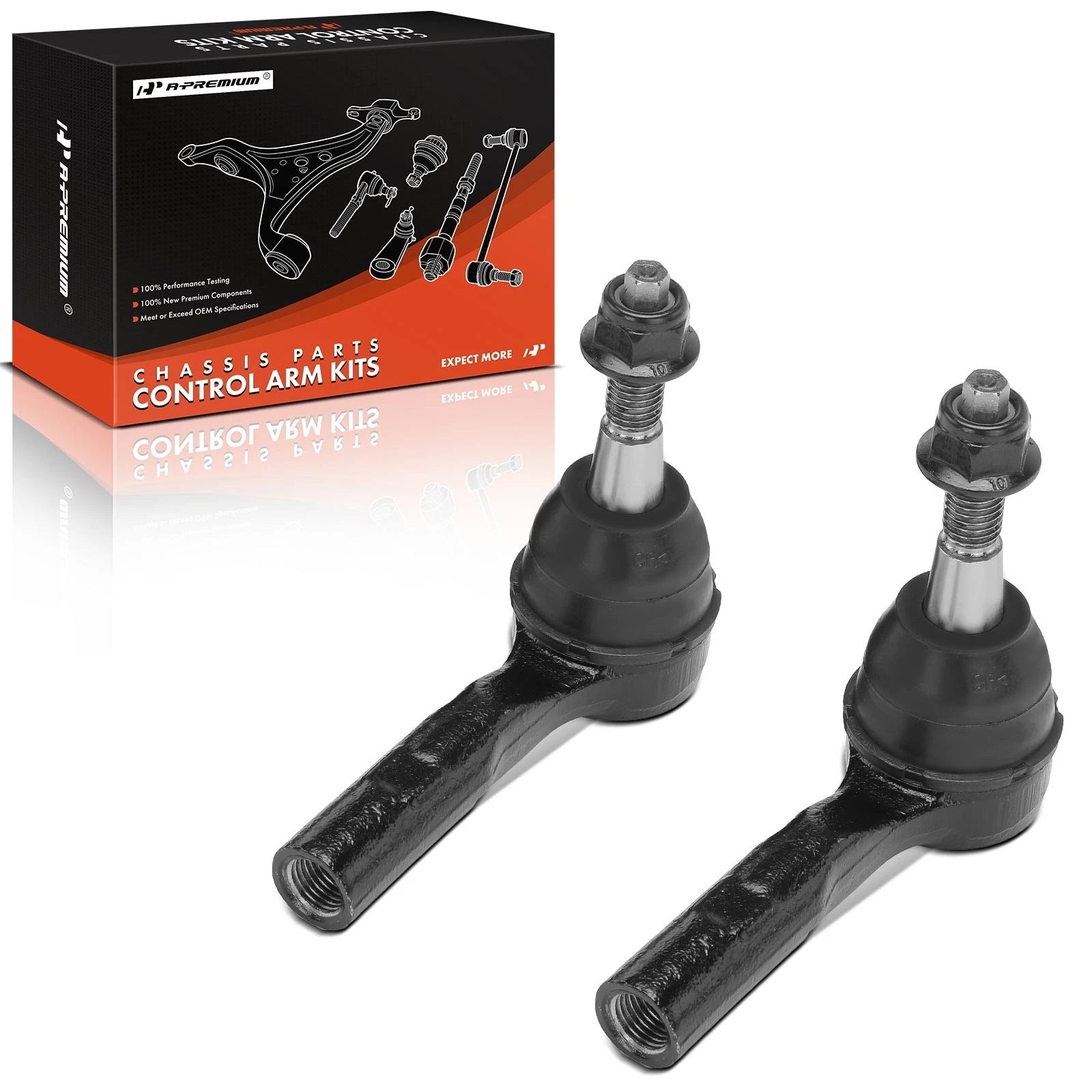 2X Front Outer Tie Rod End for Saturn Vue (2010)