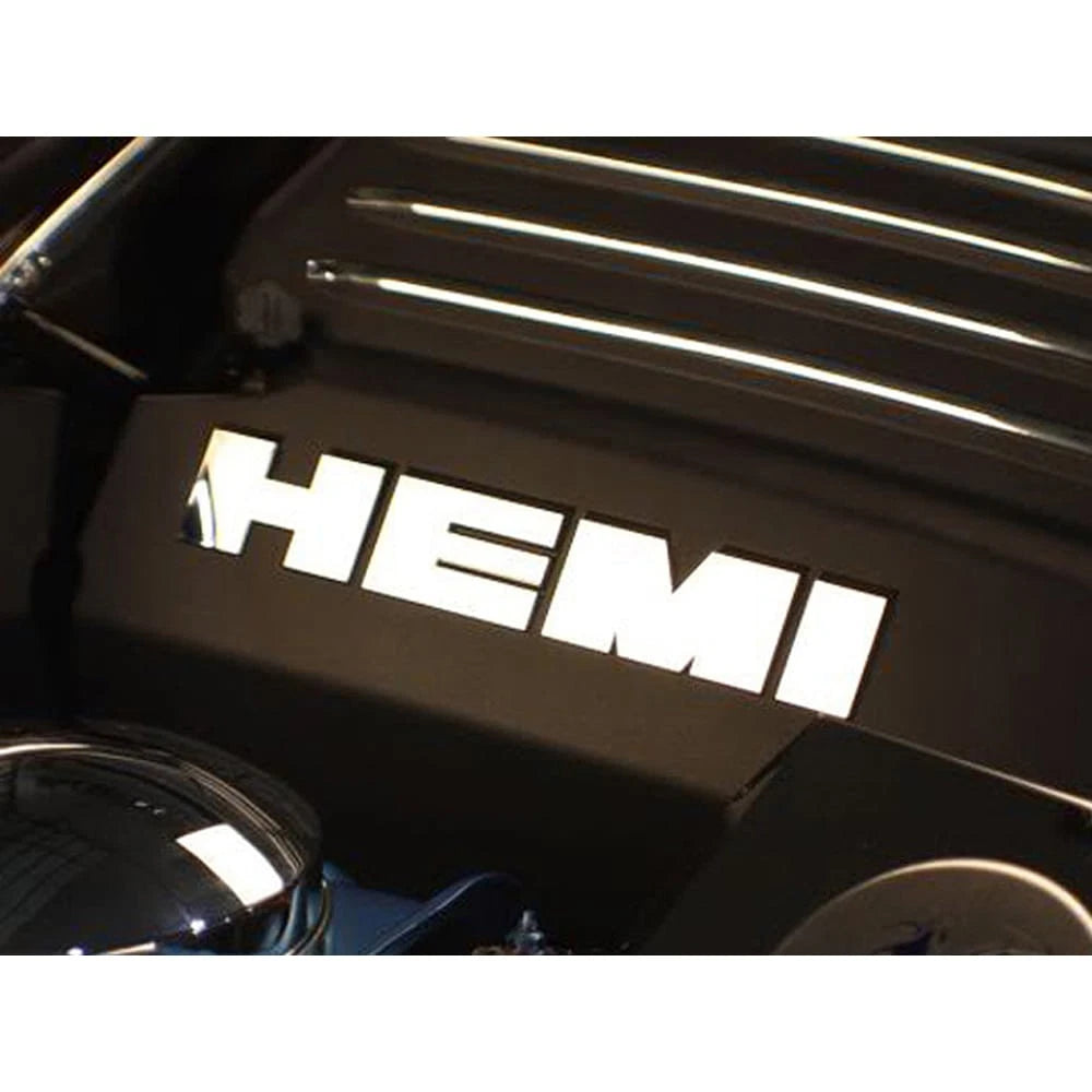 Polished Stainless 'HEMI' Engine Shroud Letters Set for 2009-19 Dodge Challenger
