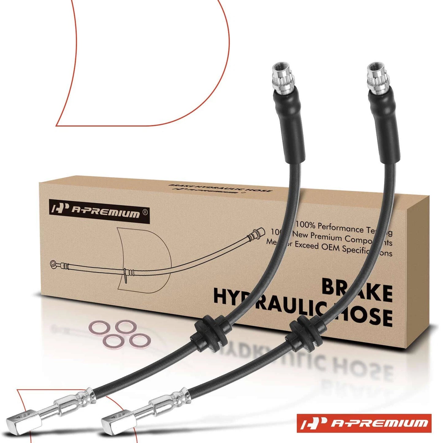2X Front Brake Hydraulic Hose for Chevrolet Sonic (2012–2018)