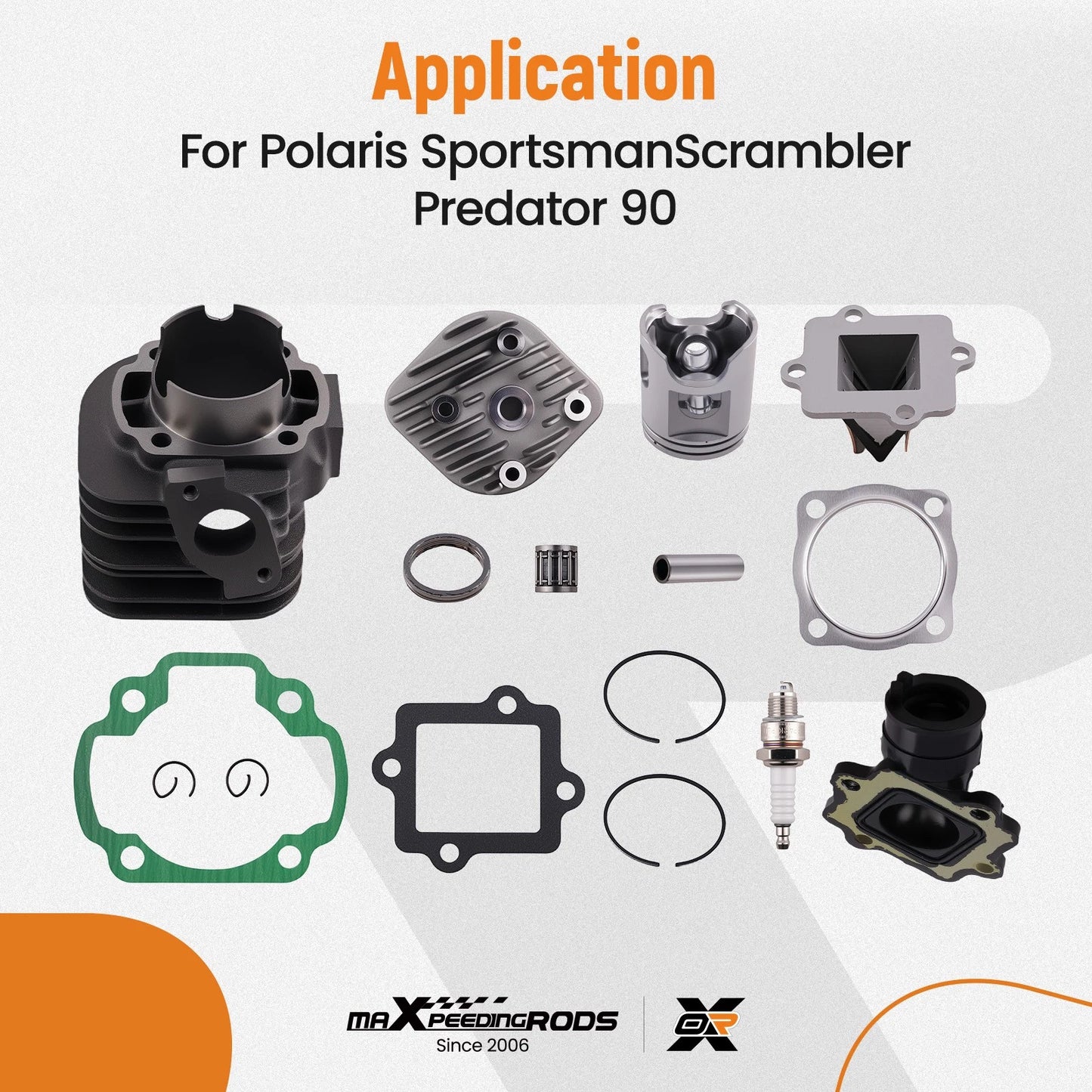 Big Bore Cylinder Kit for Polaris Sportsman Scrambler Predator 90 (100cc, 2-Stroke) (2010–2012)