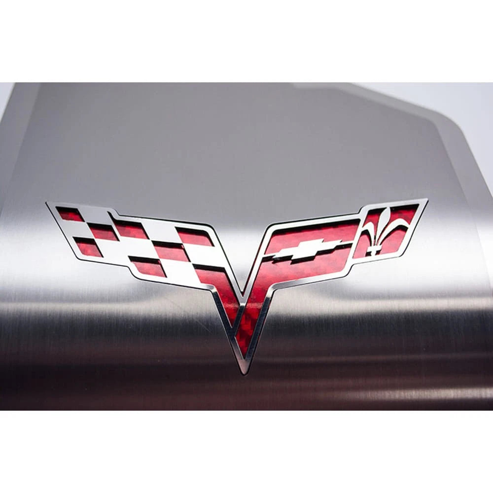 Alternator Cover Yellow Carbon Fiber Inlay for Chevrolet Corvette Z06 (2005–2013)
