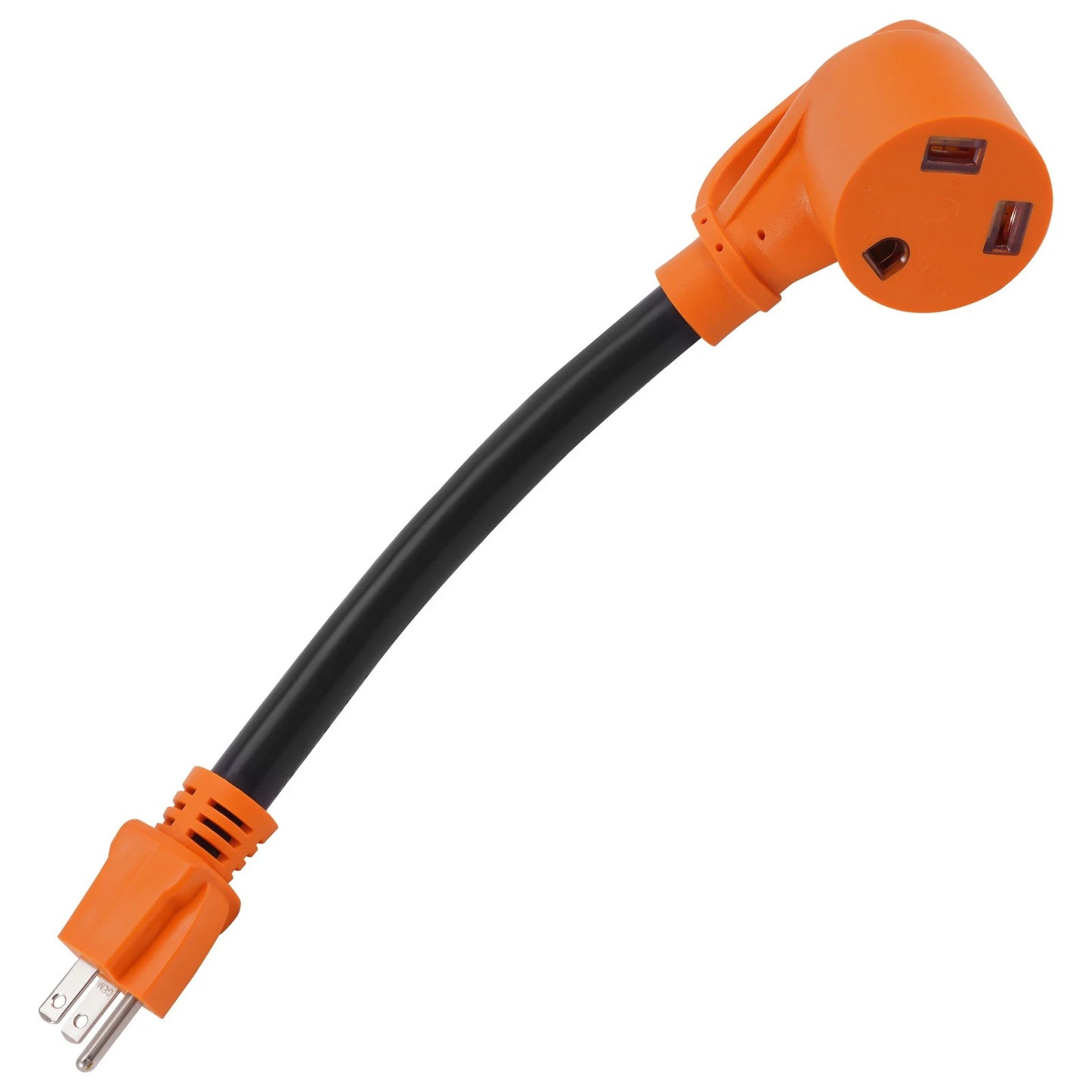 Generator Power Adapter Cord for RV (TT-30R) 12in Pure Copper 15A-30A (2019–2024)